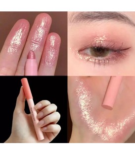 Delineador Lápiz Brillante Glitter Cara Cuerpo Rosado